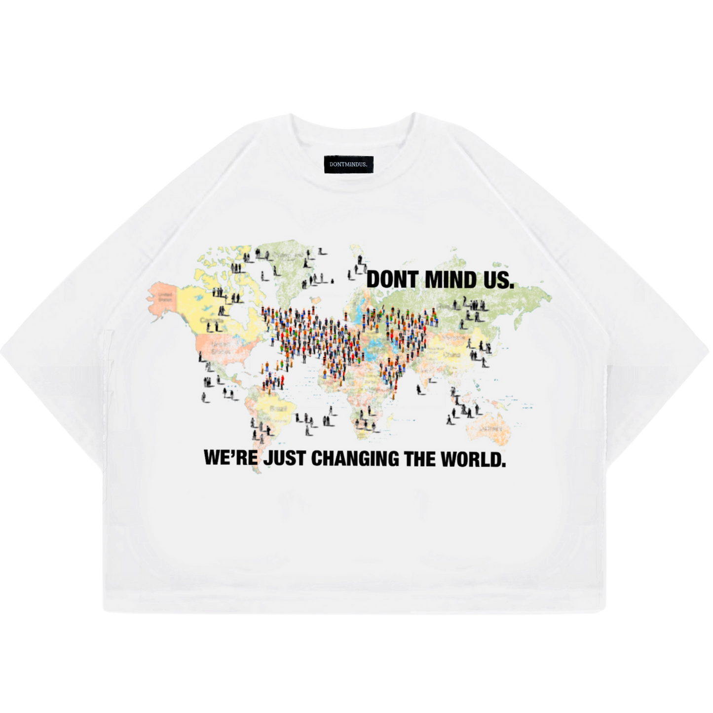 WHITE CHANGE THE WRLD TEE