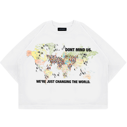 WHITE CHANGE THE WRLD TEE