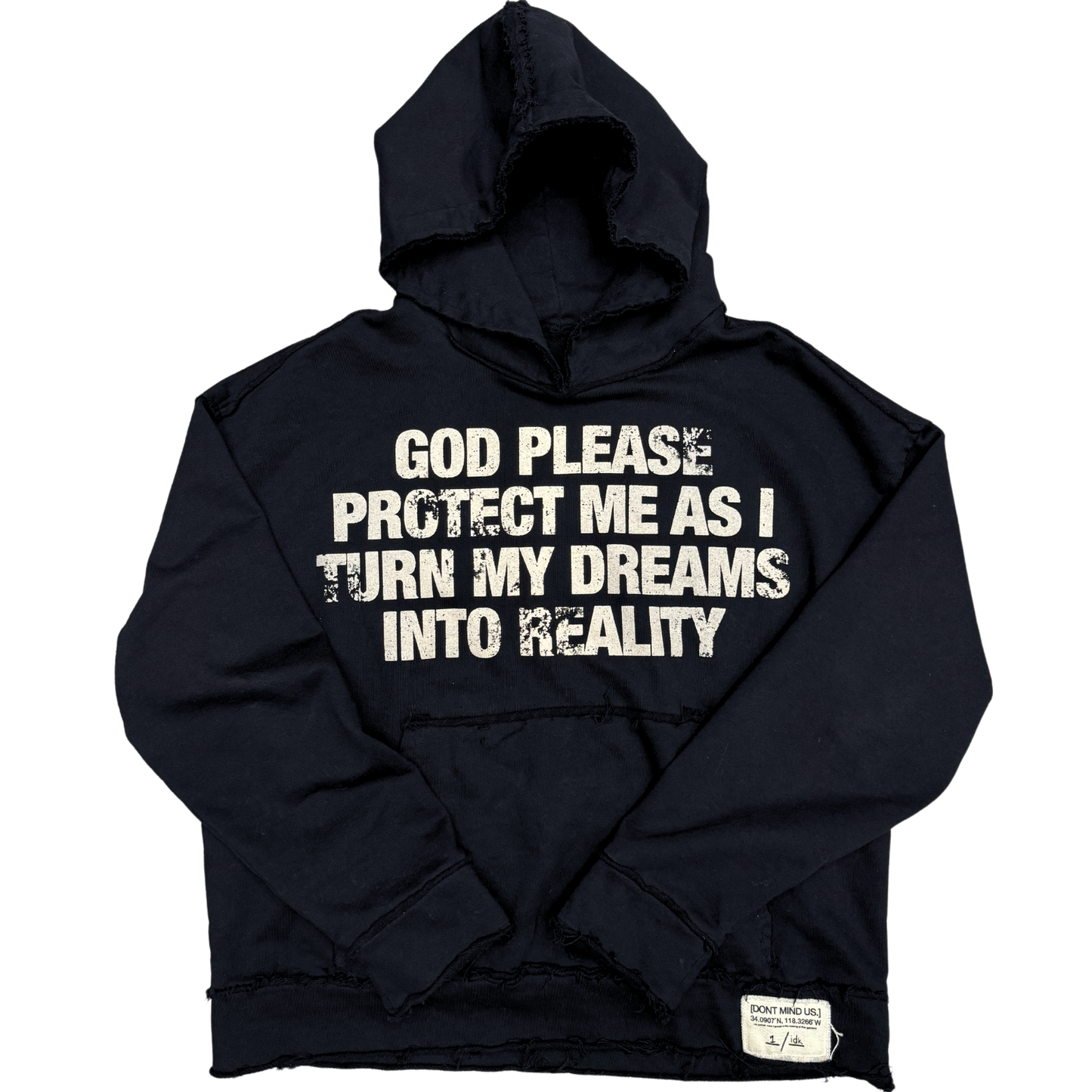 BLACK God Protect Me Hoodie